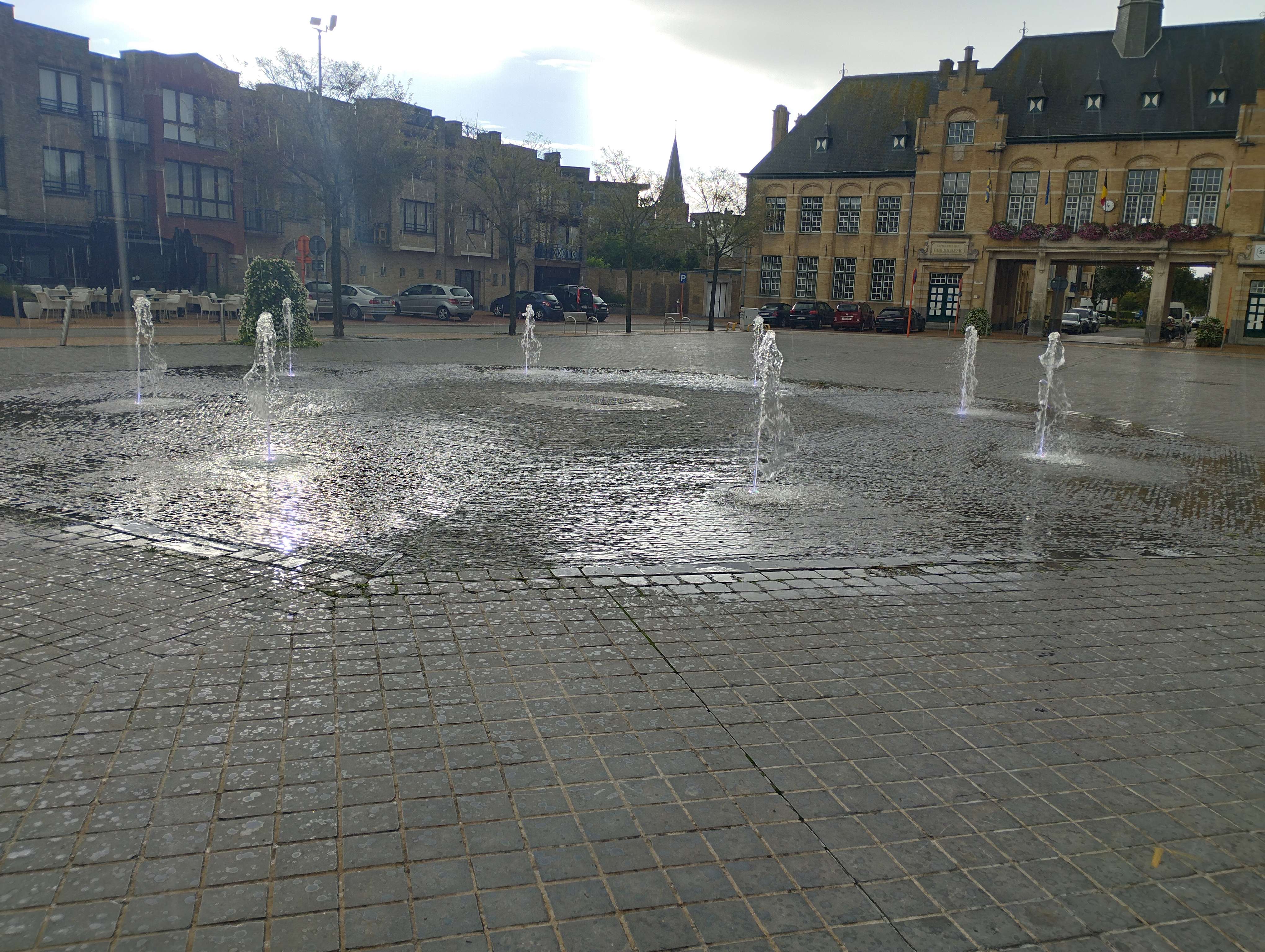 Fonteinen op de markt van Wenduine en De Haan