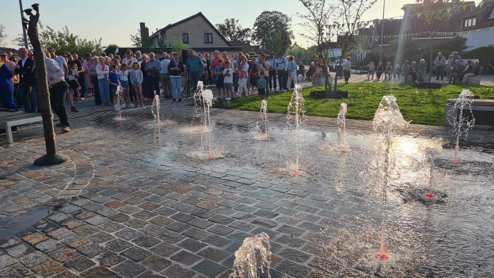 plein met fontein